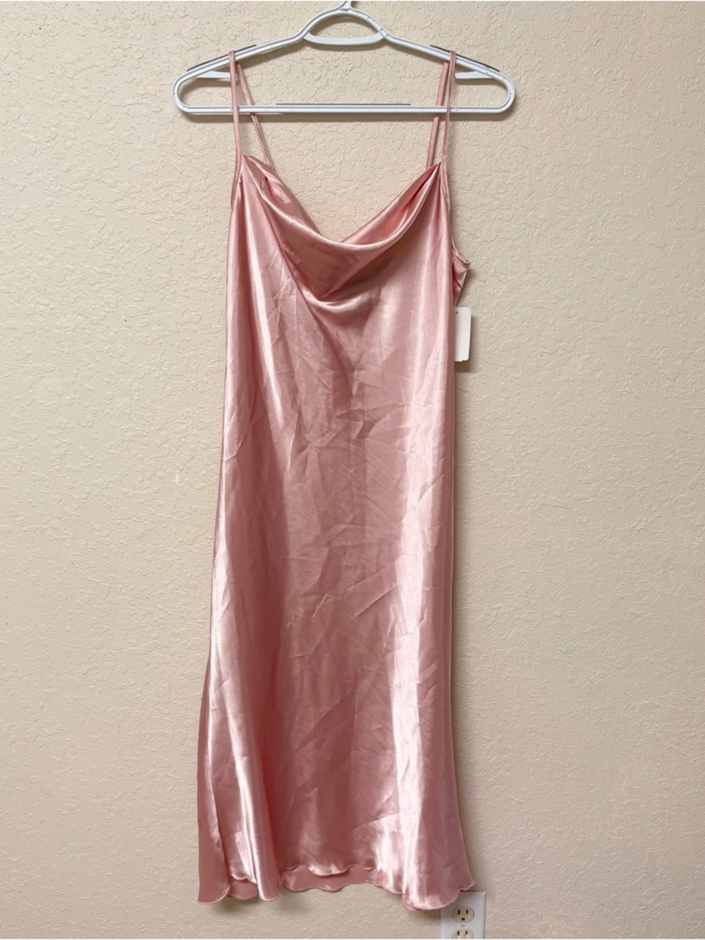 NWT Y2K Bebe Womens Maxi Slip Dress Satin Pink Whimsigoth Babydoll Size S